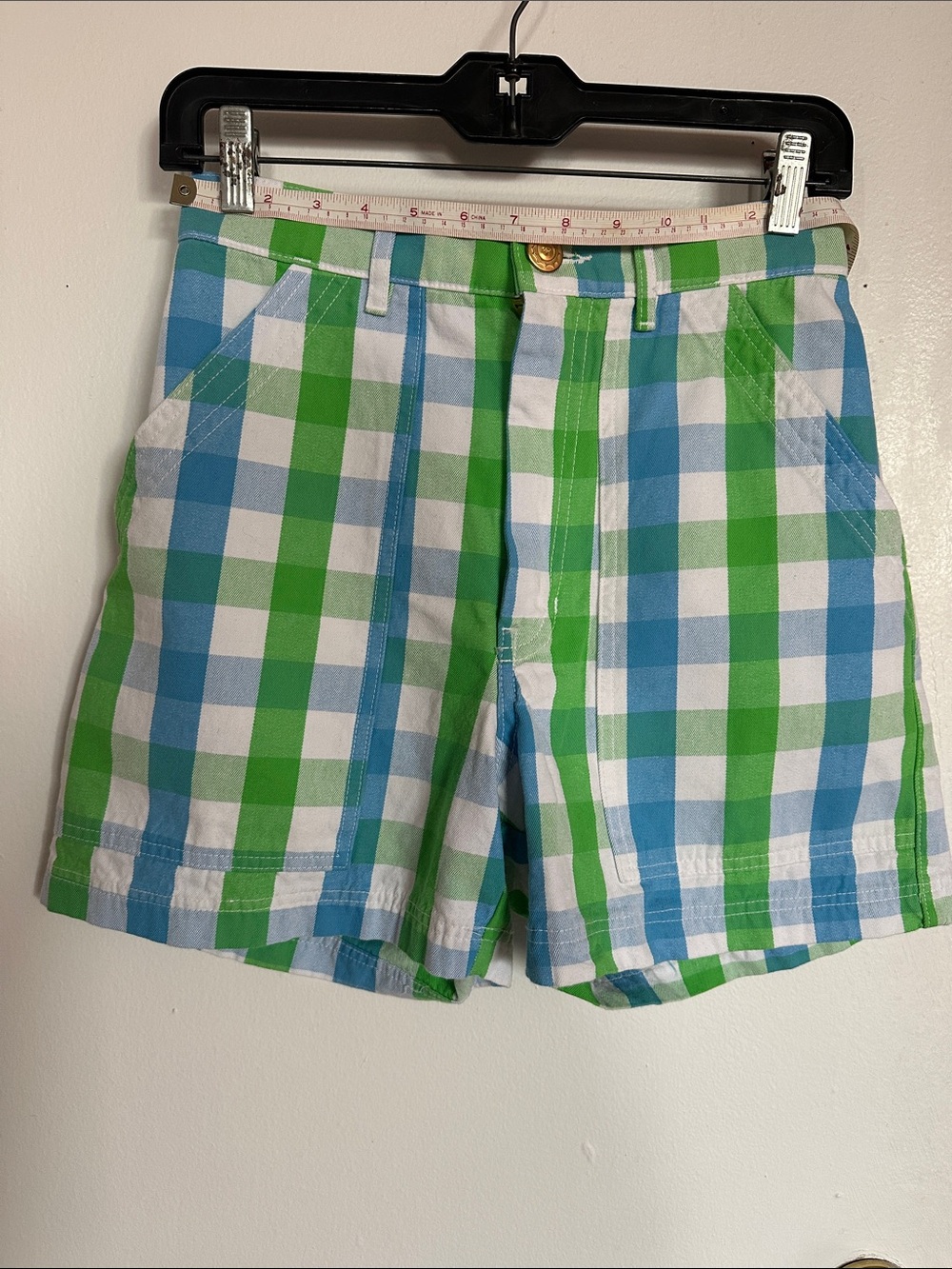 Big Bud Press Classic Work Shorts in gingham type plaid